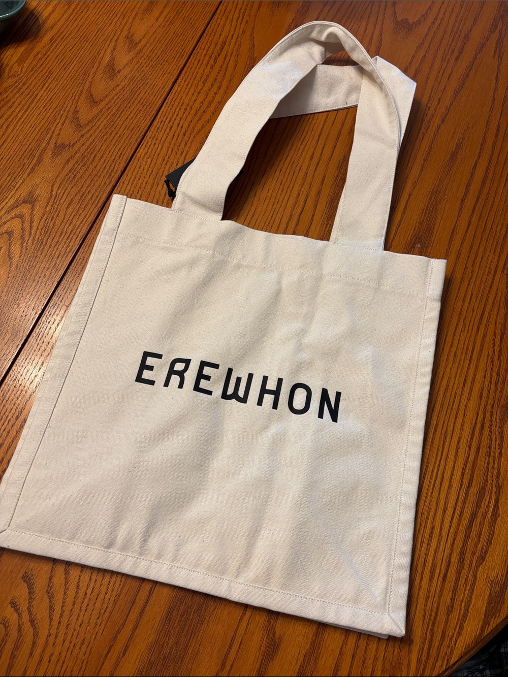 EREWHON Cream Canvas Tote Bag